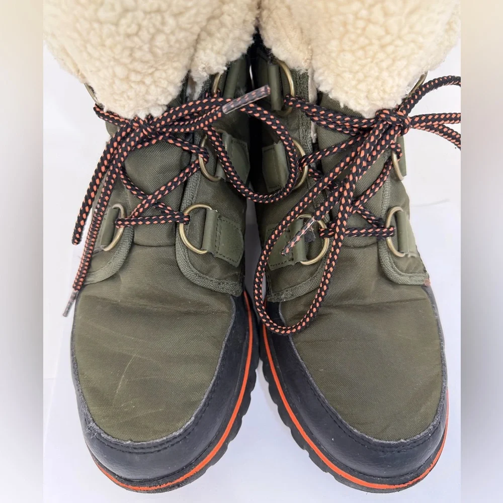 Sorel Cozy Carnival Waterproof Boots Olive Green